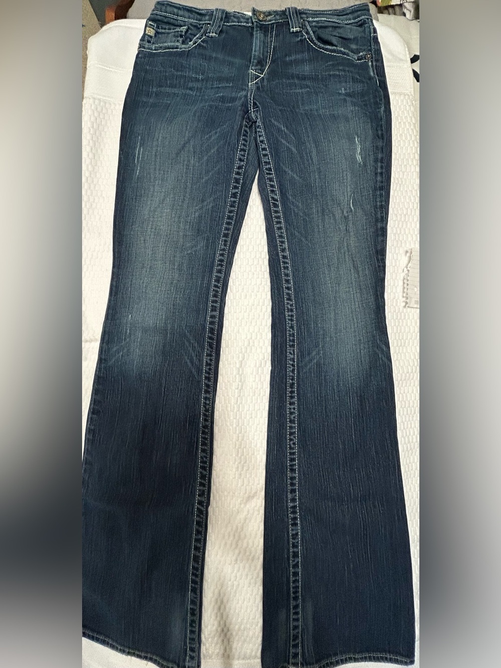 Big Star Maddie Jeans 27 XL Extra Long Flare Bootcut Embroidered Y2K